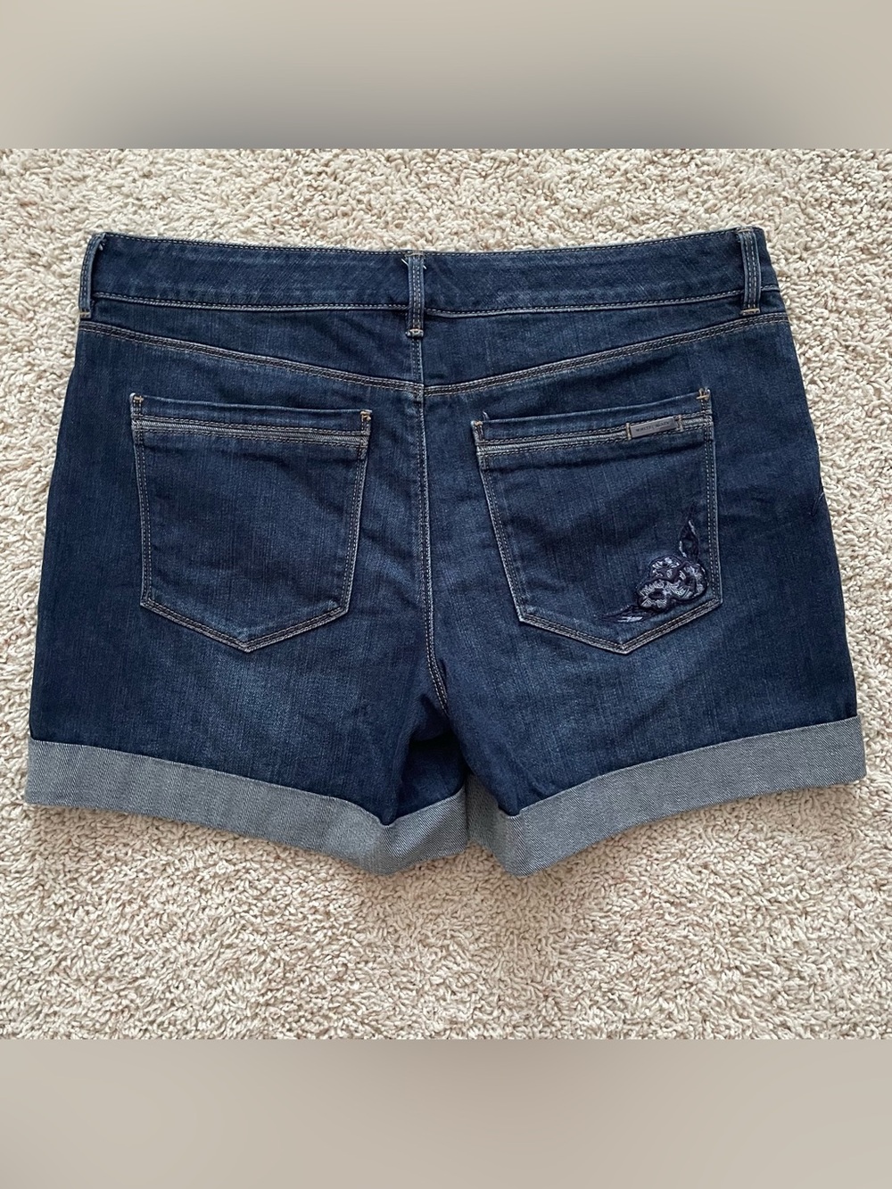 WHBM Embroidered Denim Shorts - Picture 3 of 8